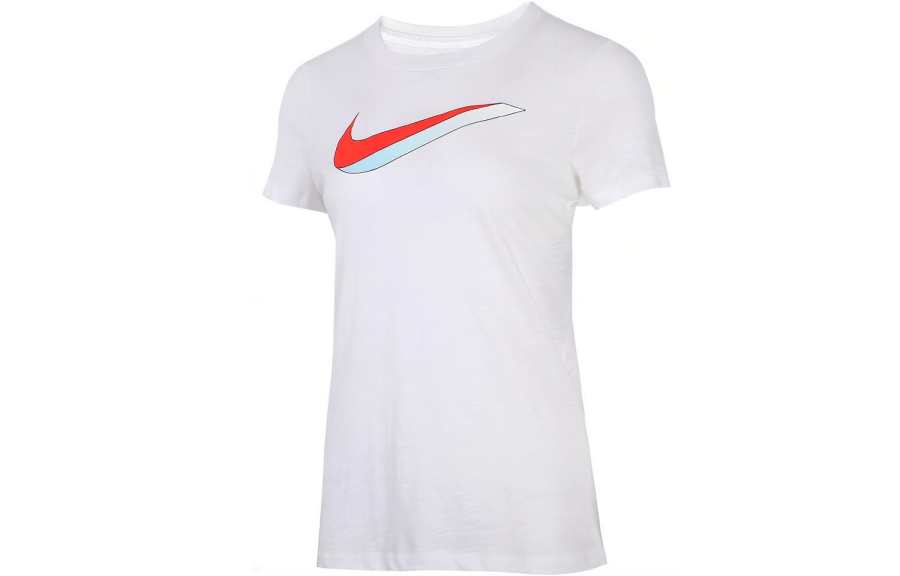 Nike Nike T Shirts Women's White Crew Neck Moderate Straight Fit
