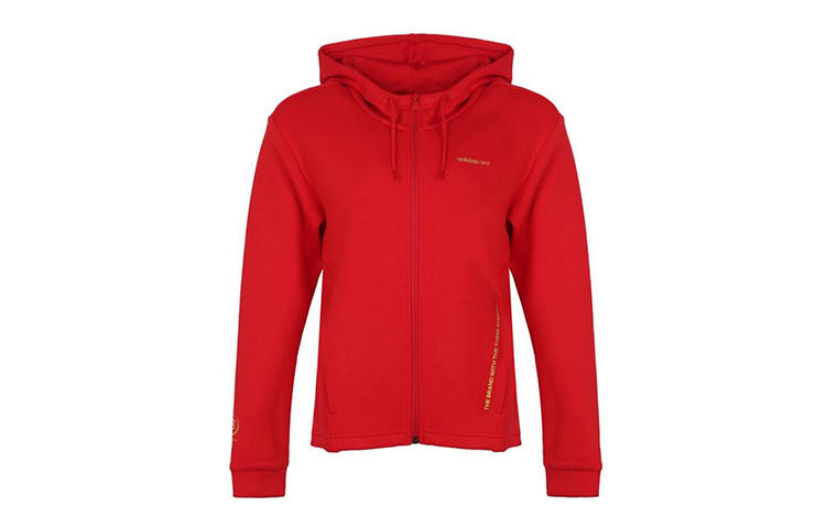 Adidas Neo Jackets Women's Red Hooded Moderate