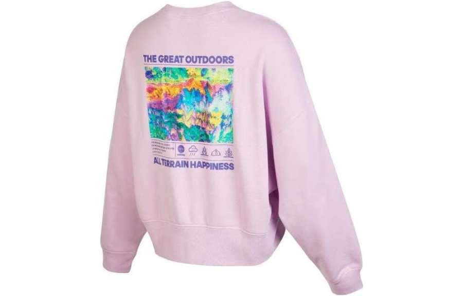 Adidas Neo Sweatshirts Women's Pink Crew Neck Moderate Regular