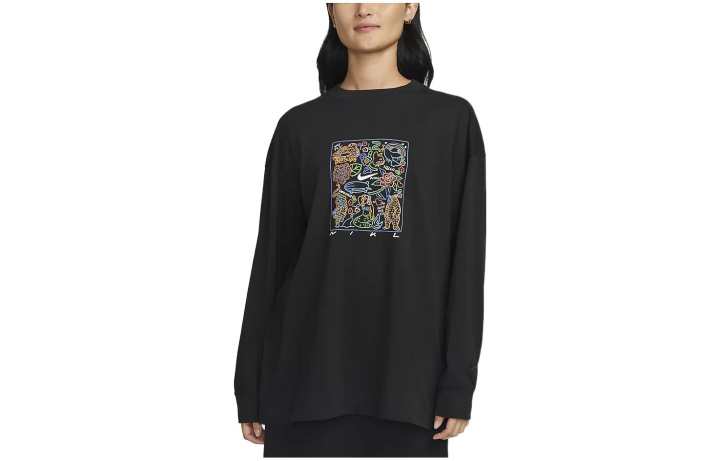Nike Nike Sweatshirts Women's Black Crew Neck Moderate Other