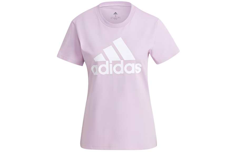 Adidas Adidas T Shirts Women's Pink Crew Neck Moderate Straight Fit