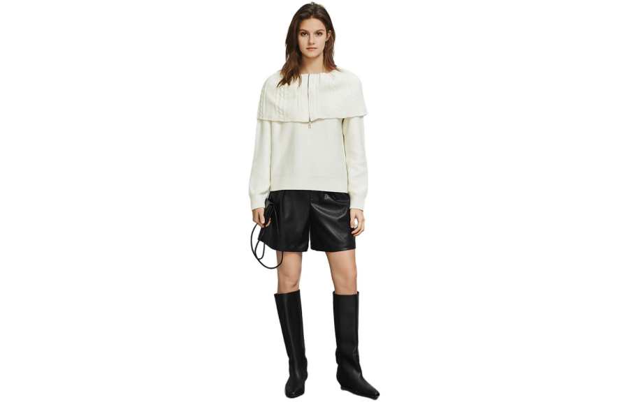 ELLE Knitwear Women's Ecru Moderate