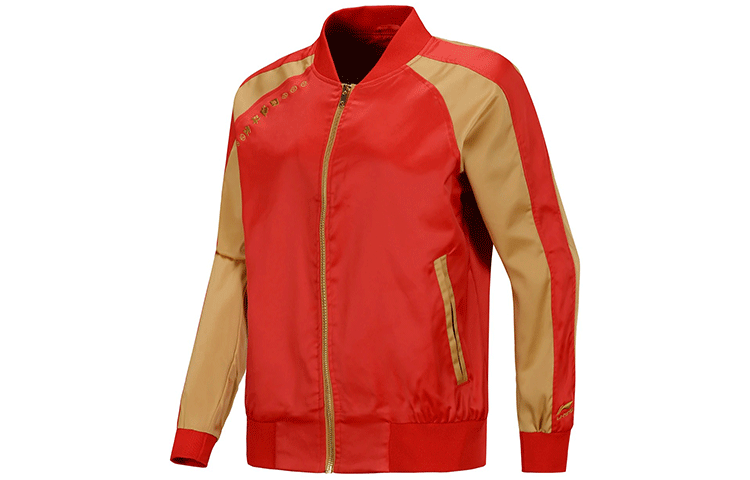 Li-Ning Li Ning Rijin Doujin Collection Jackets Women's Vermilion Baseball Collar Moderate Other