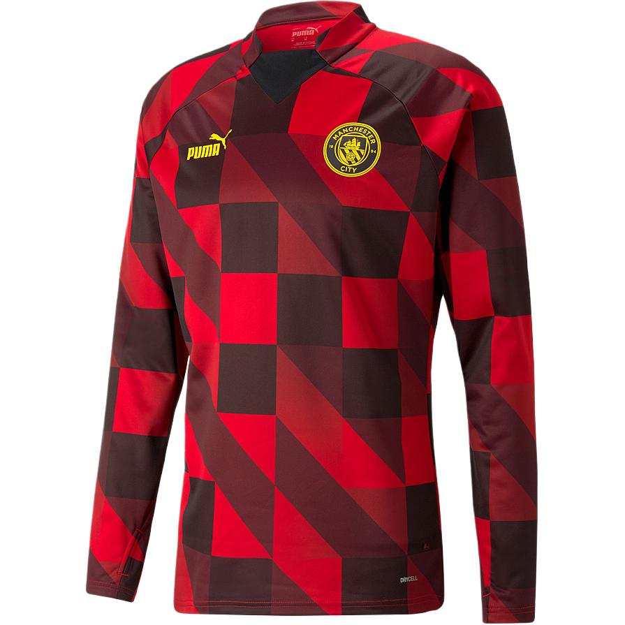 PUMA Manchester City Soccer Jersey Player Edition Men's Tango Red/PUMA Black