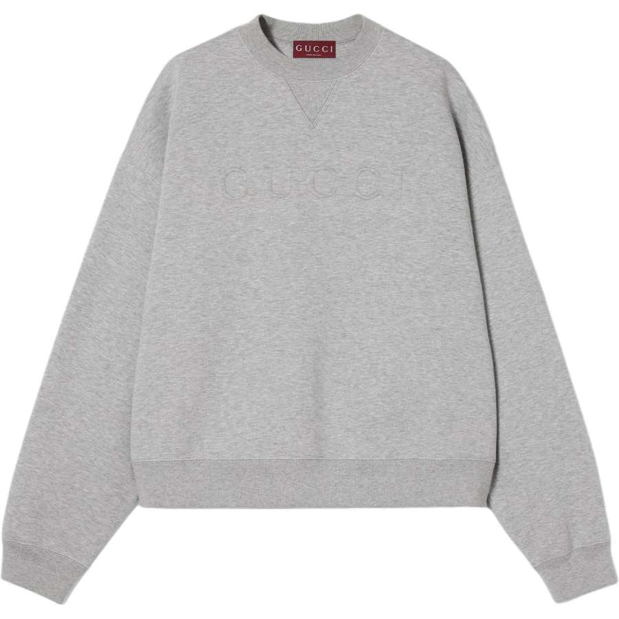 GUCCI Jersey Embossed Crewneck Sweatshirt