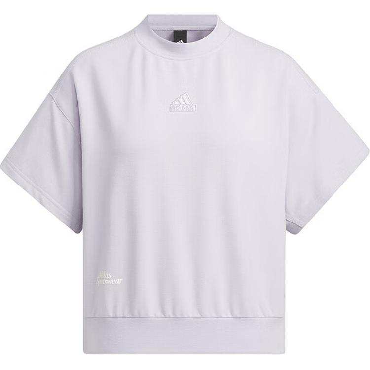 Adidas Adidas T Shirts Women's Purple Crew Neck Moderate Straight Fit