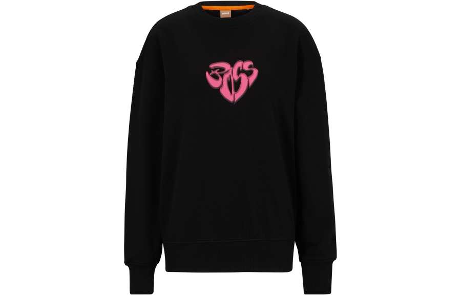 HUGO BOSS Sweatshirts Women's Black Crew Neck Moderate Other