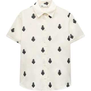 ZARA Shirts Women's White Polo Collar Moderate Other