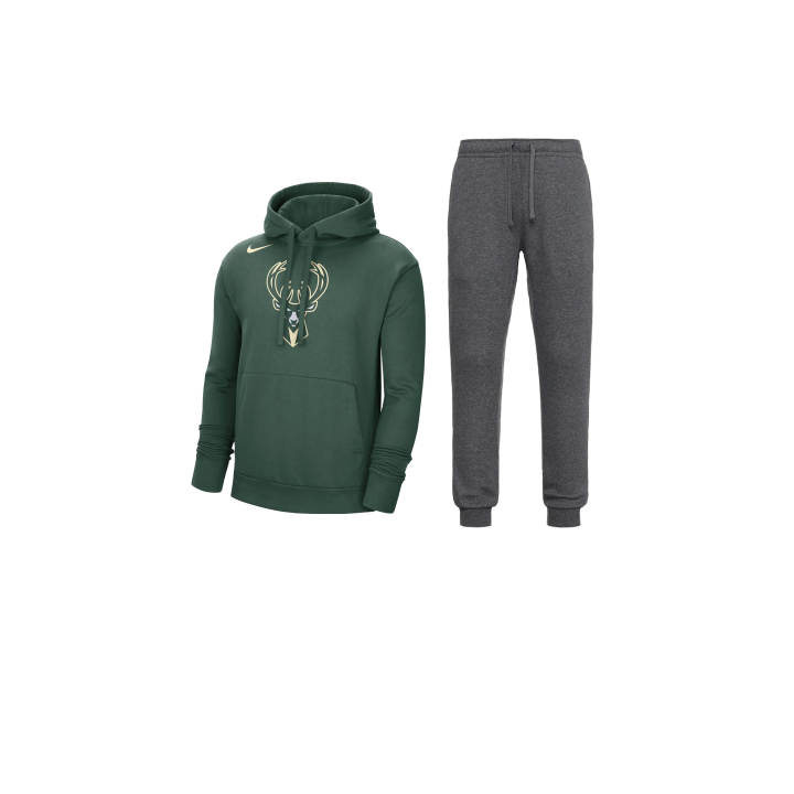 Nike Nike x NBA Print Fleece Lined Pullover Hooded Long Sleeved Thermal Elastic Cuff Sweatshirt Set Men's