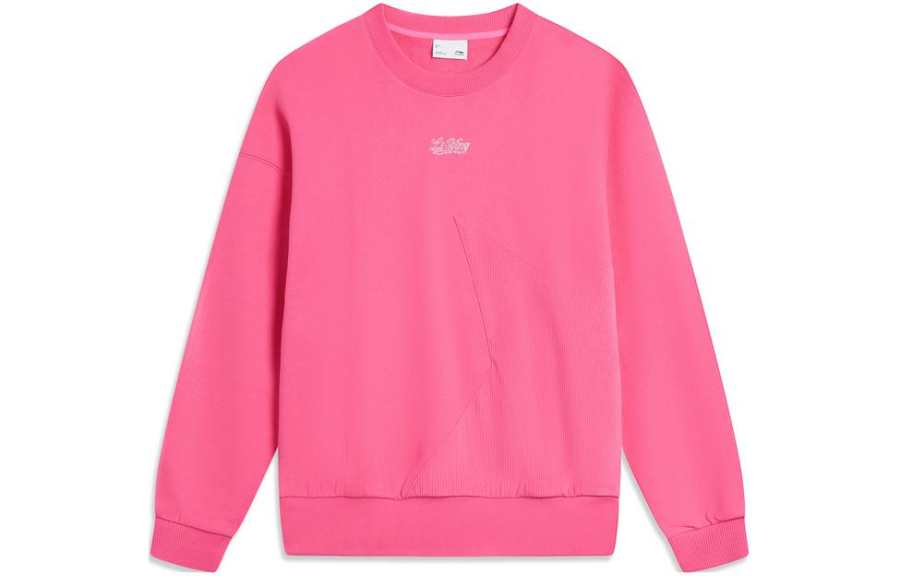 Li-Ning Li Ning Sports Life Collection Sweatshirt Women's Fluorescent Rose Red