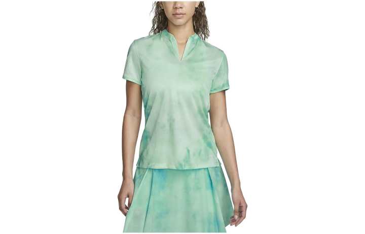 Nike Nike T Shirts Women's Cyan V Neck Moderate Straight Fit