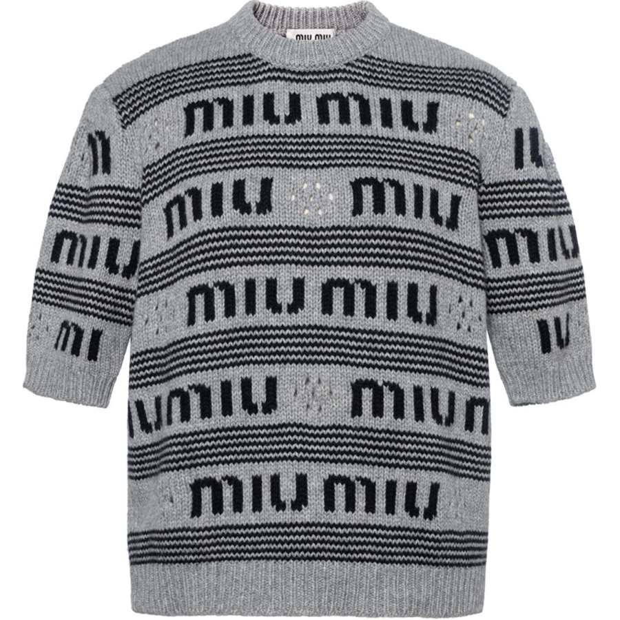 MIU MIU FW22 Cashmere Sweater Women's Gray
