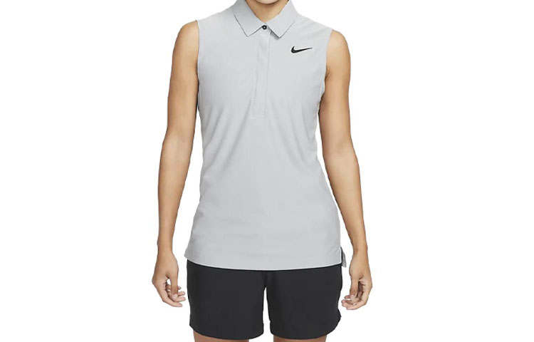 Nike Nike Polo Shirts Women's Light Smoke Gray Polo Collar Moderate Straight Fit