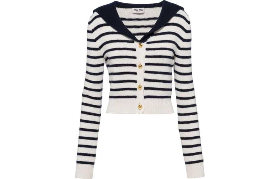 MIU MIU SS23 Cashmere Sweater Women's White