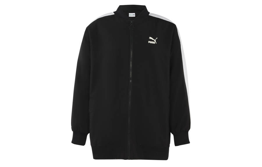 PUMA PUMA Classics Bomber Jackets Women's Black Baseball Collar Thickened Other
