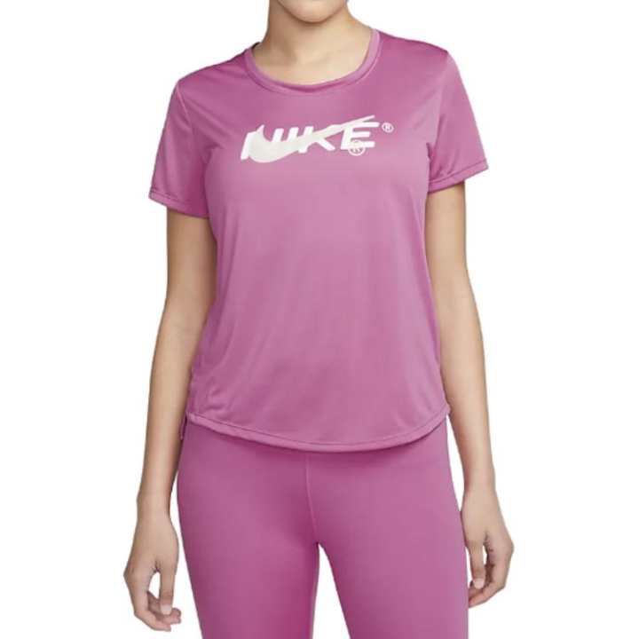 Nike Nike T Shirts Women's Pink Crew Neck Moderate Straight Fit