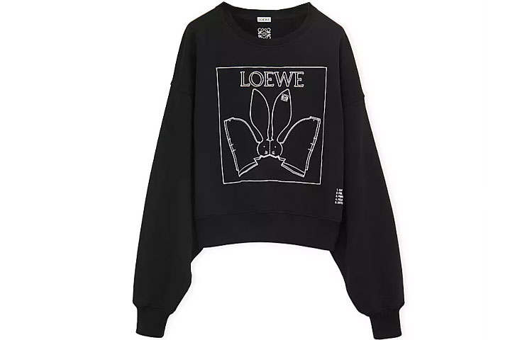 LOEWE SS23 The Year Of The Rabbit Sweatshirt Women's Black