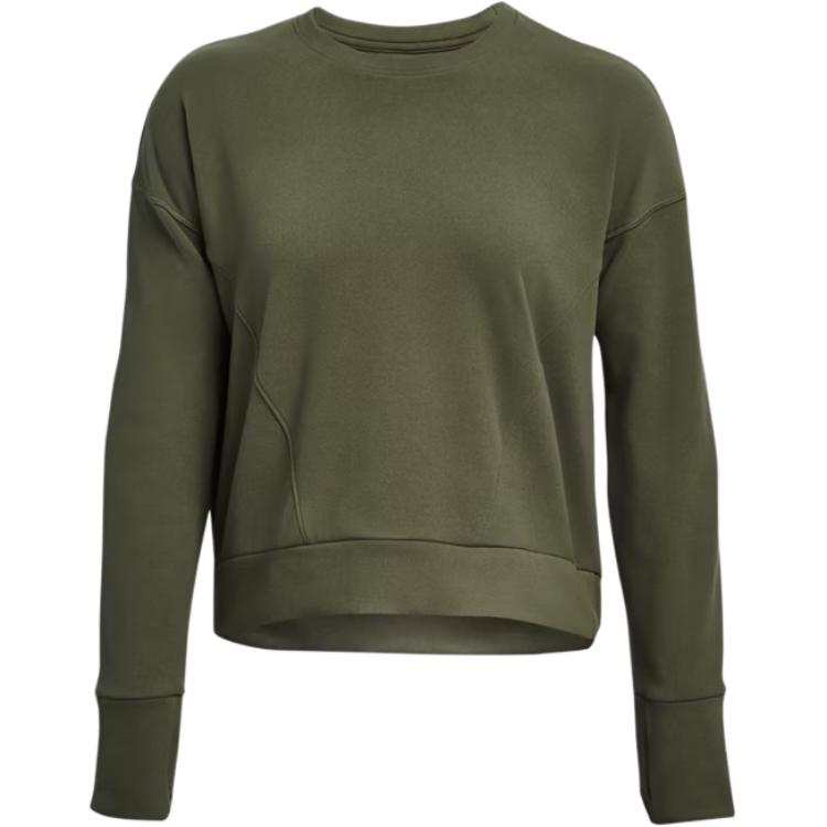 Under Armour Meridian Sweatshirts Women's Green Crew Neck Moderate Regular