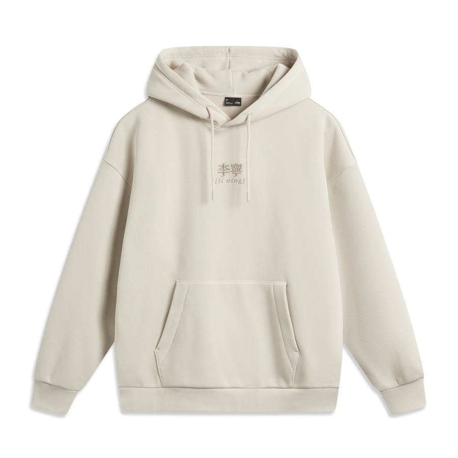 Li-Ning Li Ning Sports Life Collection Loose Fit Hooded American Print Fleece Lined Letter Athleisure Versatile Sweatshirt