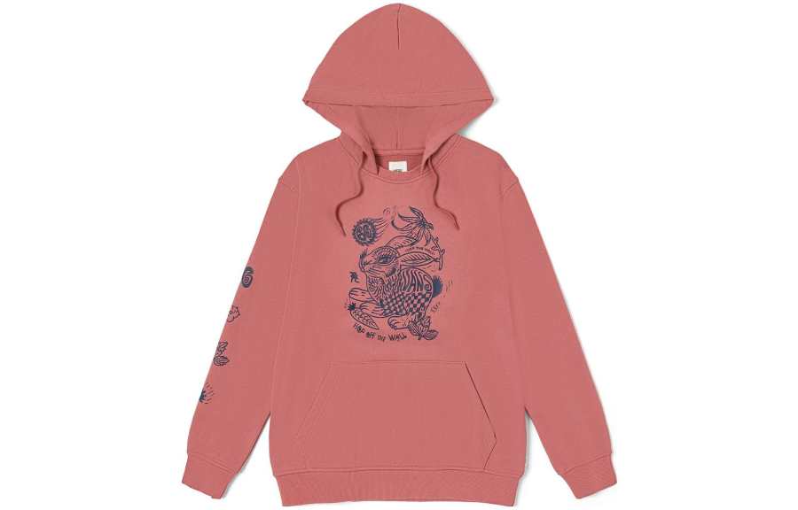 Vans Year Of The Rabbit Sweatshirts Women's Rose Hooded Moderate Regular