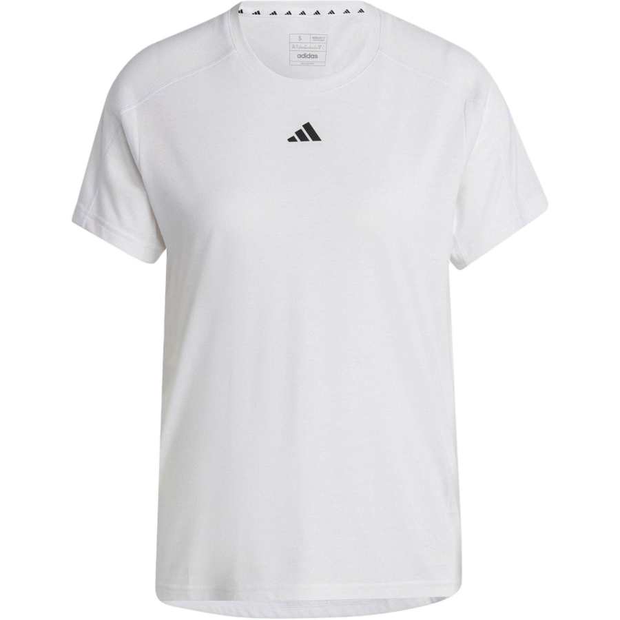Adidas Adidas Essential T Shirts Women's White Crew Neck Moderate Straight Fit