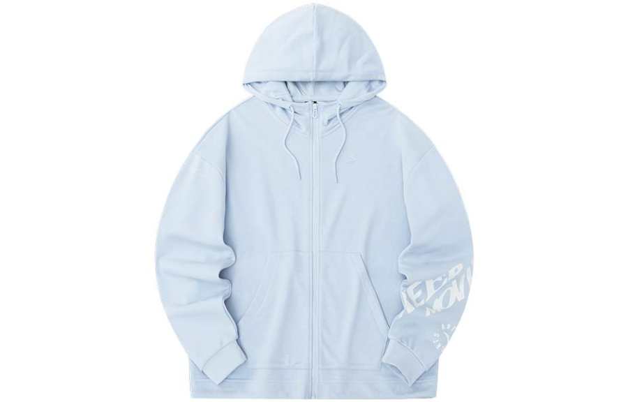 ANTA Life Collection Sweatshirts Women's Blue Hooded Moderate Cardigan