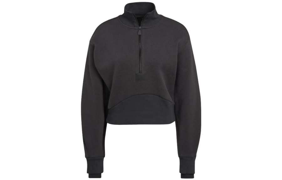 Adidas Adidas Sweatshirts Women's Black Stand Collar Moderate Other