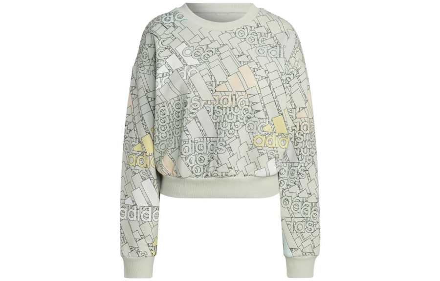 Adidas Adidas Sweatshirts Women's Linen Green Crew Neck Moderate Regular