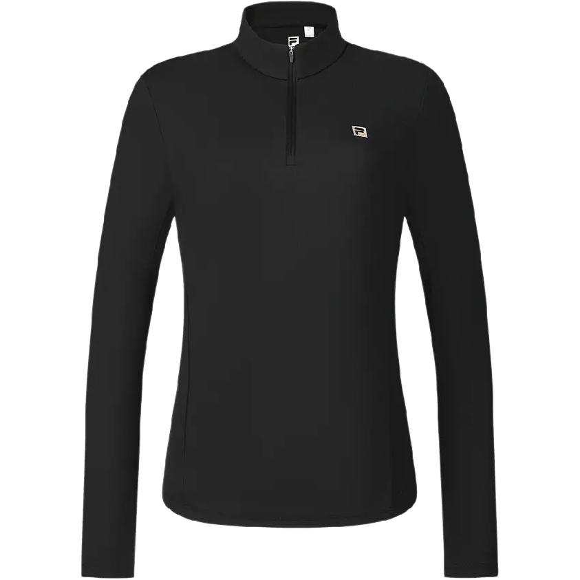 FILA Athletics FITNESS Solid Color Fitness Sports Fleece Lined Casual Long Sleeved Breathable Regular T Shirt Women's