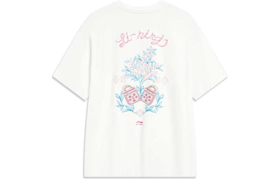 Li-Ning Li Ning Sports Life Collection Drop Shoulder Sleeve T Shirt Women's Ivory