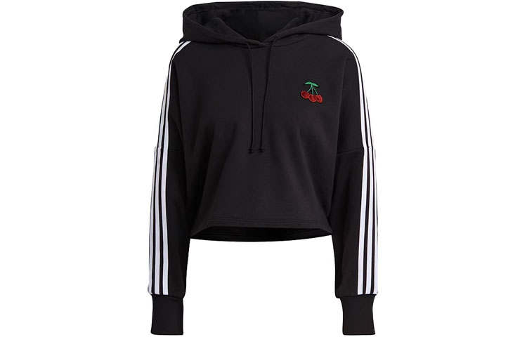 Adidas Originals Sweatshirts Women's Black Hooded Moderate Regular