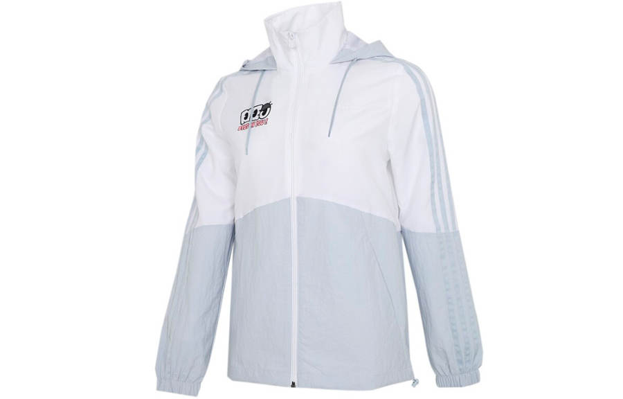 Adidas Neo Jackets Women's White Blue Multicolor Hooded Moderate Other