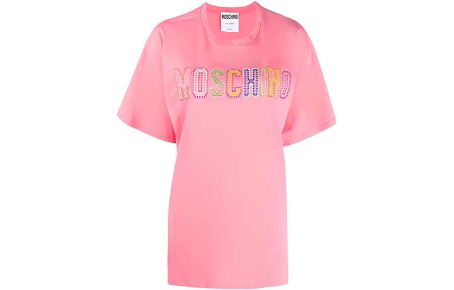 MOSCHINO Embroidered logo T shirt