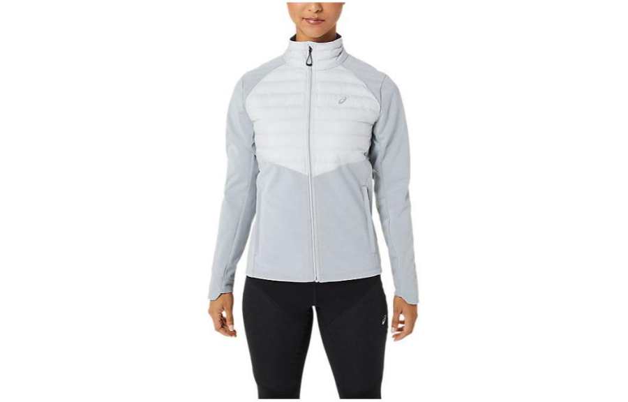 ASICS Jackets Women's Glacier Gray Stand Collar Moderate Other
