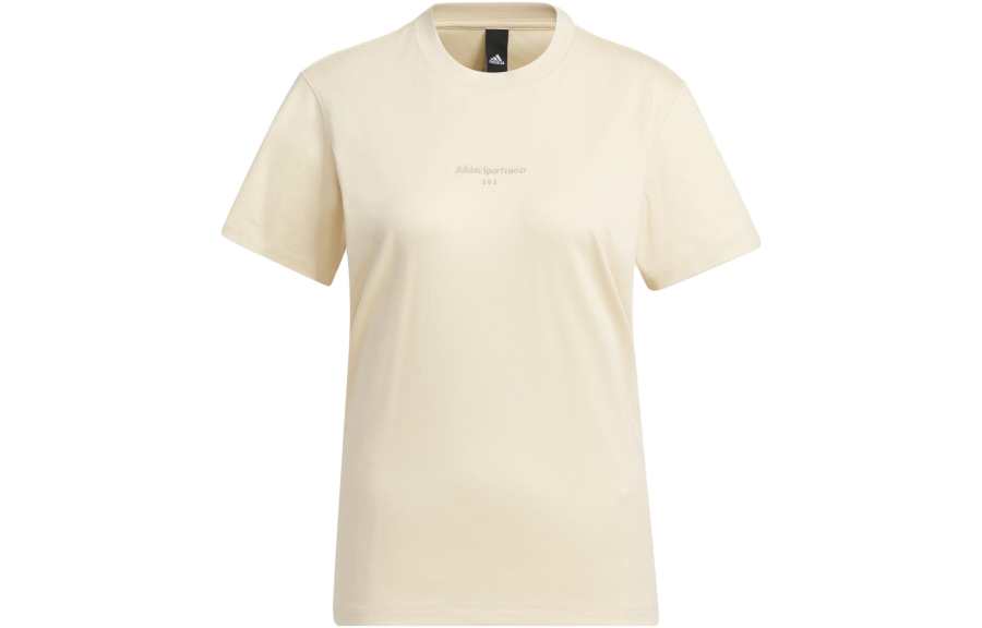 Adidas Adidas T Shirts Women's Sand Strata Crew Neck Moderate Straight Fit