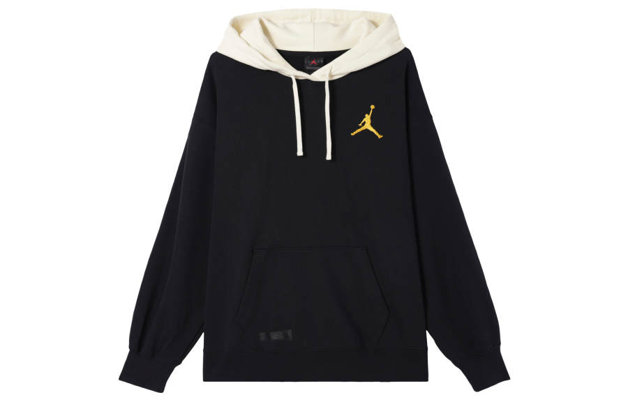 Jordan Jordan Flight Logo Print Drawstring Hooded Fleece Lined Long Sleeved Sweatshirt Women's Black