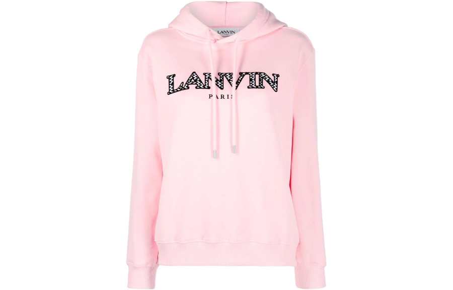 Lanvin 【Previous Season】embroidered-logo cotton hoodie