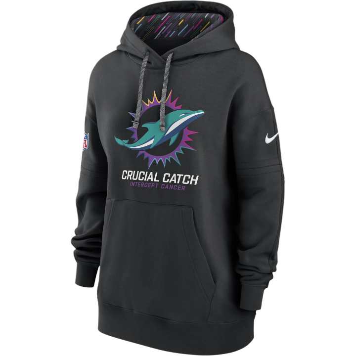 Nike Nike Miami Dolphins Crucial Catch Club Women's Nike Nfl Pullover Hoodie