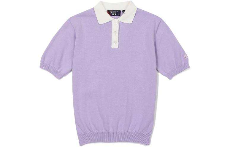 FILA Polo Shirts Women's Light Purple Moderate Straight Fit