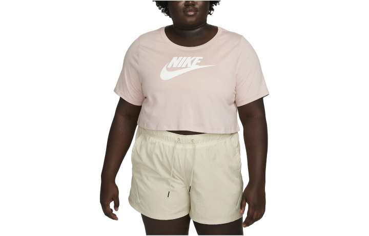 Nike Nike T Shirts Women's Pink Crew Neck Moderate Straight Fit