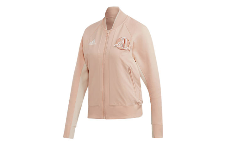 Adidas Adidas Jackets Women's Bright Light Pink/Linen Brown Stand Collar Moderate Pilot