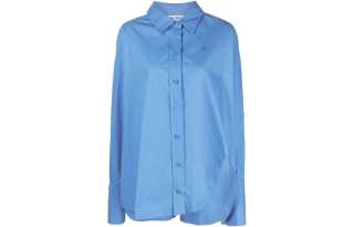 The Attico Shirts Women's Blue Lapel Moderate Other