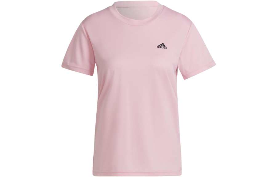 Adidas Adidas T Shirts Women's Light Pink Crew Neck Moderate Straight Fit