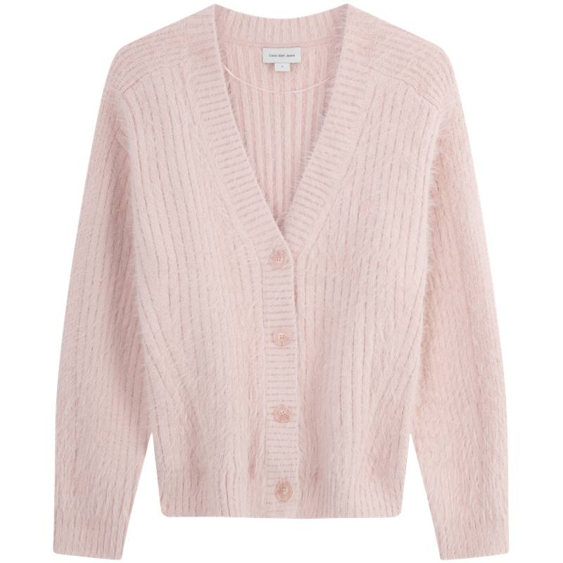 Calvin Klein Knitwear Women's V Neck Moderate Cardigan
