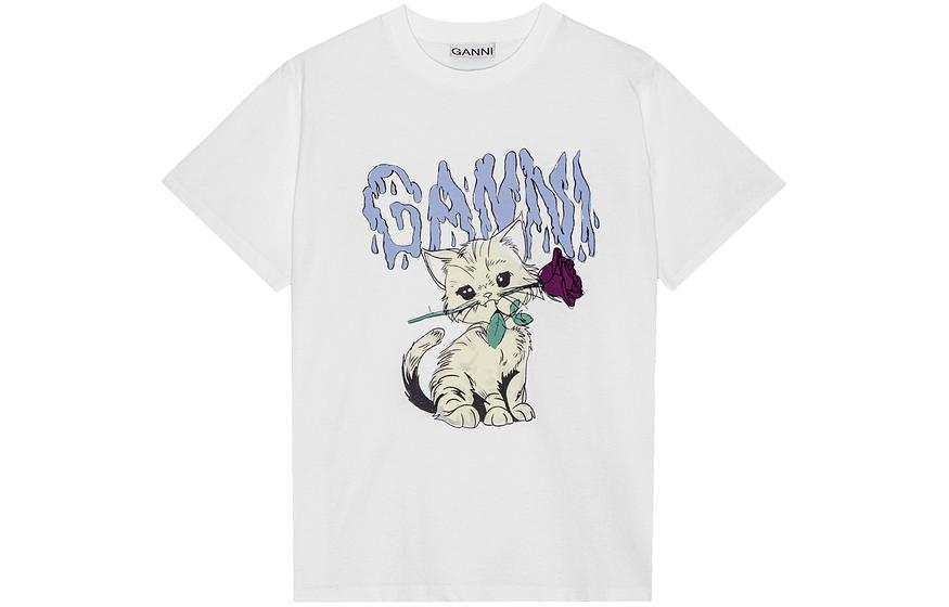 GANNI SS24 Regular T Shirt Women's Bright White