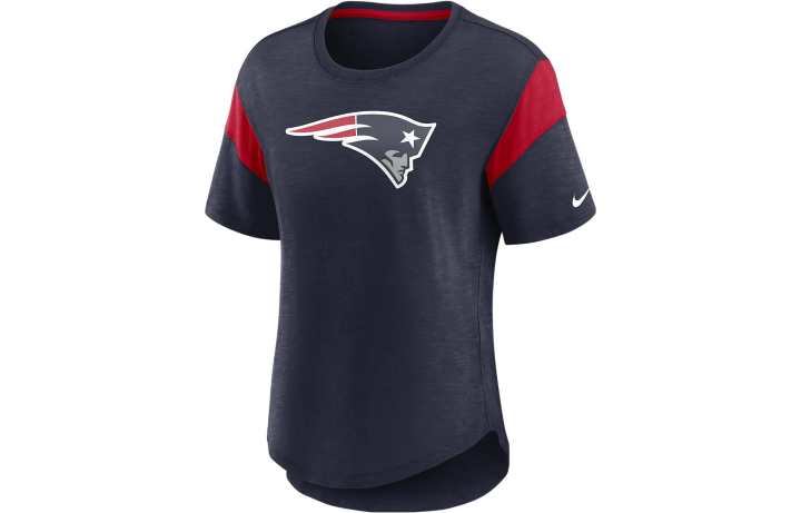 Nike Nike T Shirts Women's Navy Blue Crew Neck Moderate Straight Fit