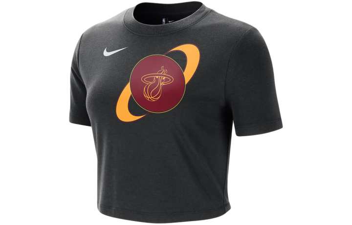 Nike Nike Miami Heat Courtside Women's Nike Nba Cropped Slim T Shirt