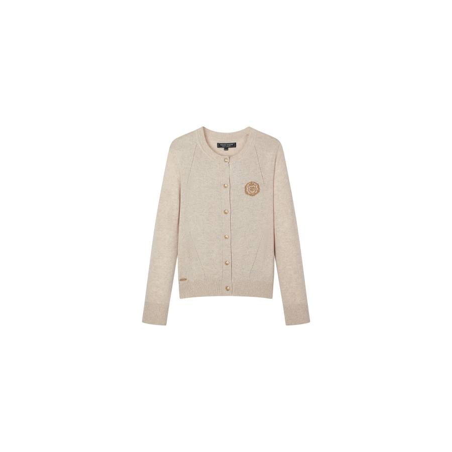 Teenie Weenie Knitwear Women's Crew Neck Moderate Cardigan