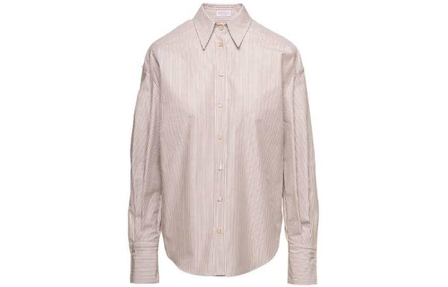Brunello Cucinelli striped long-sleeve shirt