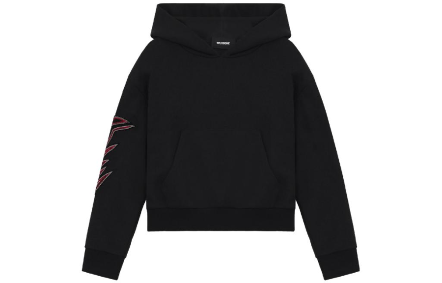 WE11DONE WE11DONE sleeve-patch cropped hoodie